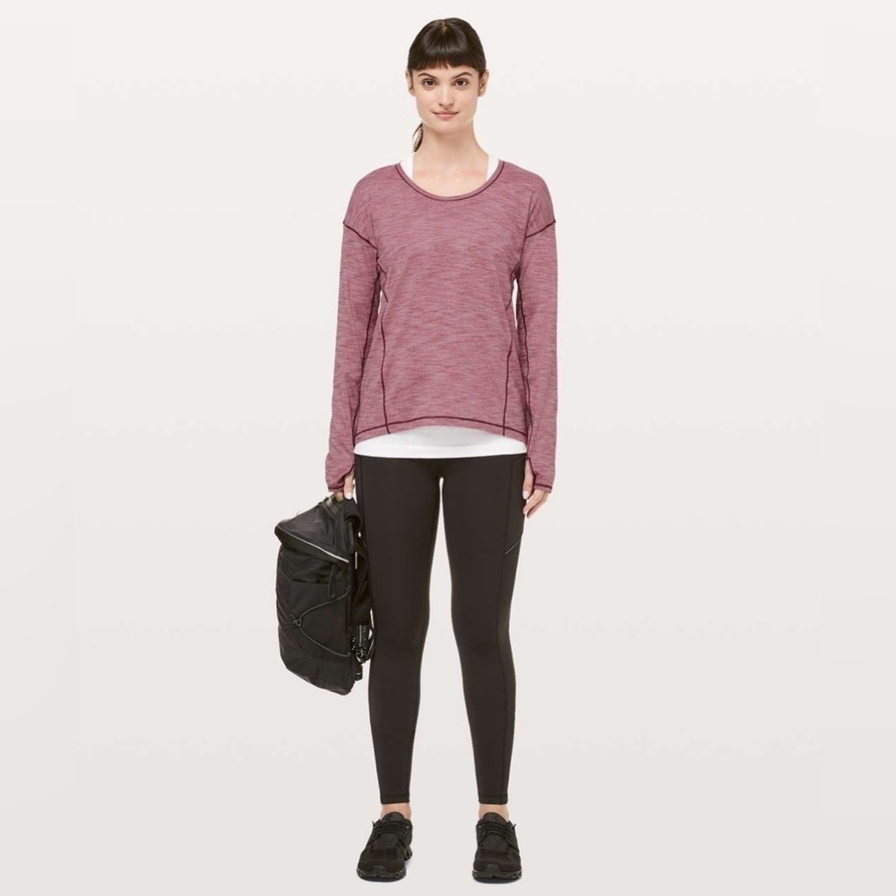 Lululemon Sweat Embrace Long Sleeve
Heathered Misty Merlot